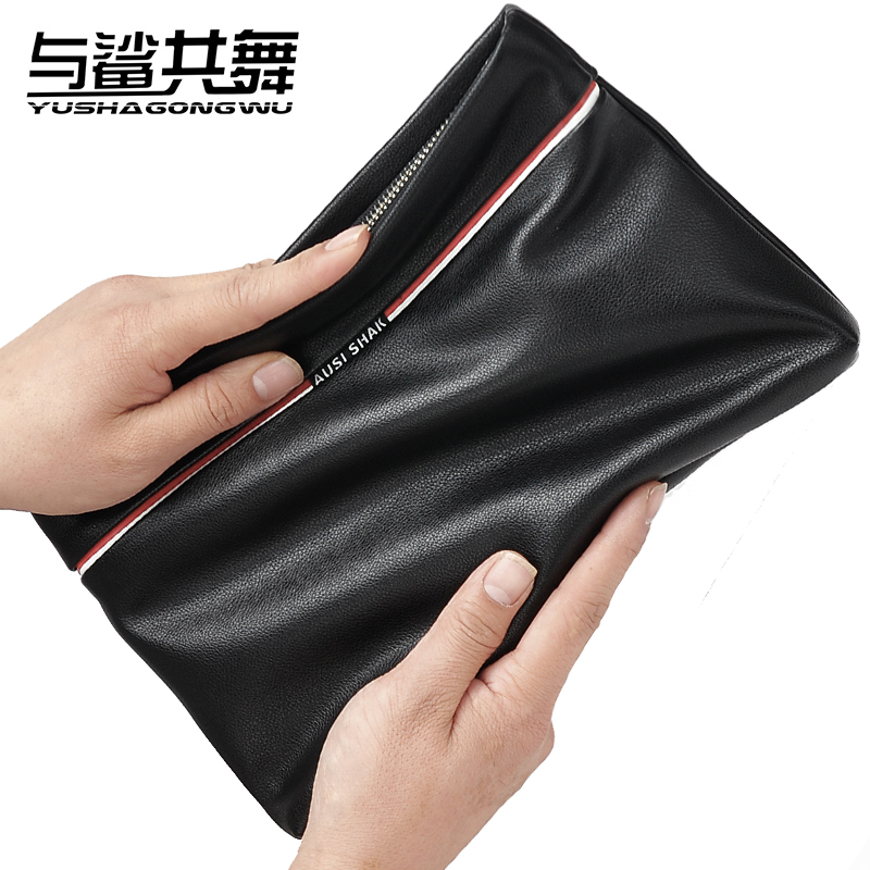 Dance with shark men handbag handbag business leisure wallet handbag handbag fashion male bag large capacity envelope