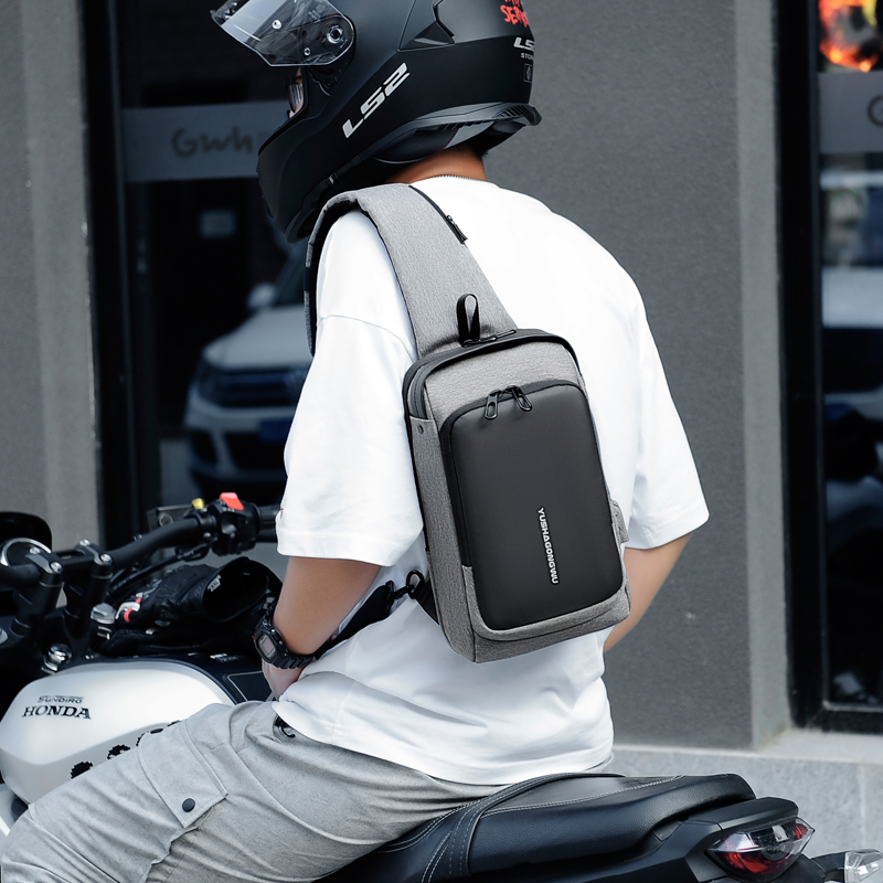 2021 tide brand chest bag male Korean version sports sports car backpack large capacity messenger bag leisure cool motorcycle chest bag