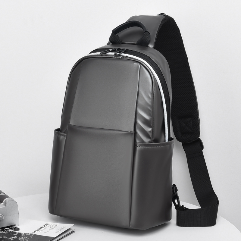 Dancing with Sharks Men's Chest Bag Shoulder Messenger Bag Simple Casual Fashion Large Capacity Tide Brand Multifunctional Backpack