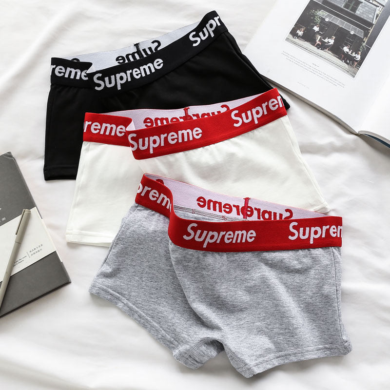 Flat Angle Neutral Pants Les Handsome T Tide Four-corner Pants Pure Cotton Sport Wide Sides European And European Alphabet Lady Student Triangle Pants