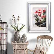 Su embroidery finished frame decorative painting living room hanging painting peony restaurant Hall hanging painting hand embroidery painting makeup