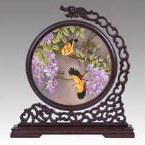 Retro ornaments Chinese style home decoration interior decoration creative decoration handmade crafts Su embroidery finished products