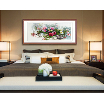 Chinese style hanging painting New Chinese living room Mudan flower decoration painting office frescoed hand embroidery Su embroidery finished product hanging painting