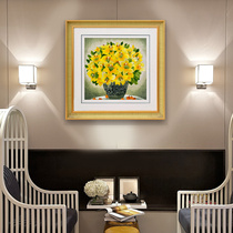 Su Embroidery Finished Product Hanging Painting Restaurant Xuanguan Bedroom Pure Handmade Real Silk Suzhou Embroidery Handicraft Lotus Flower Decoration Painting