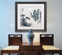 Embroidery painting Study hanging painting Silk finished Su embroidery pure handmade office decoration painting modern simple Chinese landscape