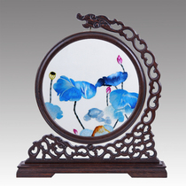 Wine cabinet ornaments modern simple handicrafts creative pure handmade folk art Su Xiu handmade embroidery double-sided embroidery