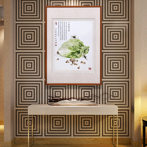 Handmade embroidery hanging wall painting pure handmade Su embroidery finished hanging painting vertical porch Porch restaurant decoration painting cabbage picture