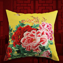 Jiangnan Xiuzhuang pure handmade Su embroidery Chinese embroidery pillow mahogany cushion sofa cushion gift
