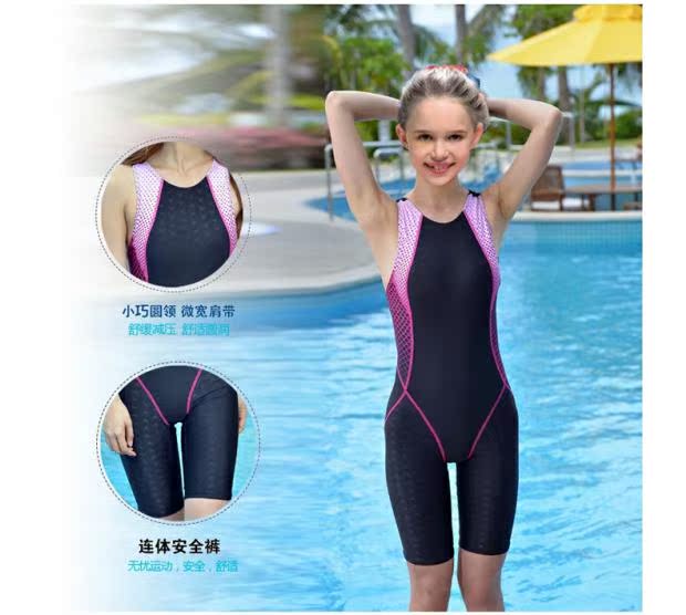 Cô gái áo tắm một mảnh chuyên nghiệp đào tạo cô gái mới bảo thủ ở trẻ lớn và học sinh nữ đồ bơi năm điểm - Bộ đồ bơi của Kid đồ bơi be trai 12 tuổi