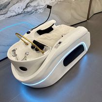Fully automatic intelligent massage shampoo bed hair salon special head therapy shampoo bed high-end barber shop massage bed ceramic basin