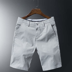 Elastic Casual Shorts for Men, Summer Thin Style, Pure Cotton Five-Point Shorts, Men's Mid-Length Pants, All-Cotton Dress Pants, Trendy Men's Wear