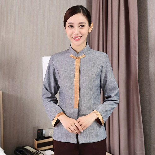 Дышащий пуховик для работы для отеля, комнатный лонгслив, нарукавники, зимний комплект