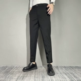 Демисезонные штаны, универсальные повседневные брюки, костюм, свободный прямой крой