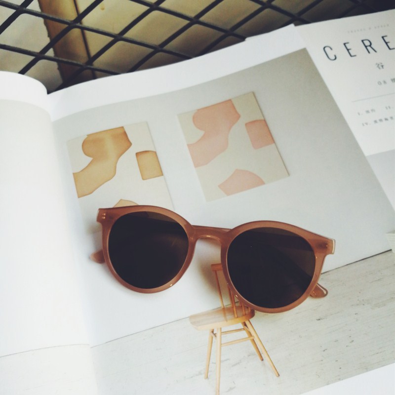 2019 mới Hàn Quốc retro vòng cà phê kính râm Mocha kính râm phân cực nhỏ khung nhỏ hoang dã kính đỏ nữ gọng kính cận nữ