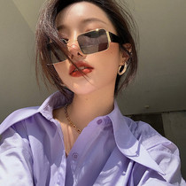 Temperament sunglasses female ins big face thin European and American retro 2021 new sun glasses Korean version of tide Net red glasses