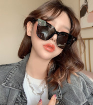 Black sunglasses female ins new trend big face thin shaking sound Net red 2020 sun glasses UV glasses