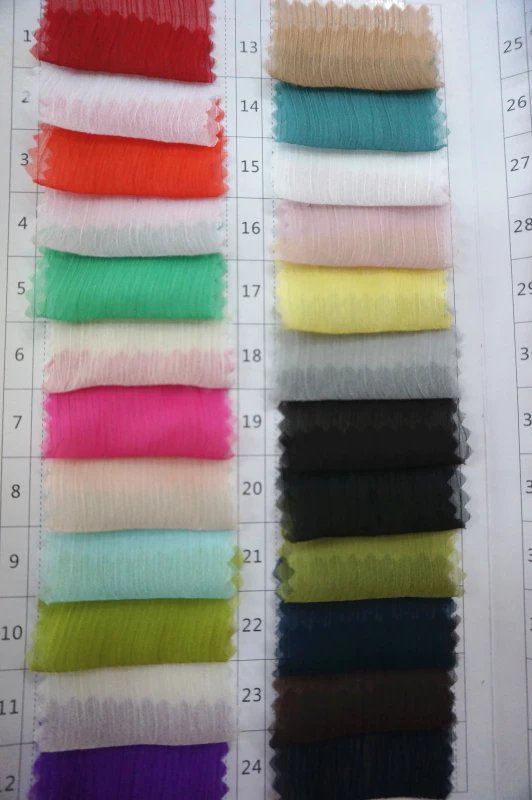 Shun Yu tinh khiết lụa Georgette chiếc khăn voan pleated vải mỏng vải váy quần áo DIY - Vải vải tự làm