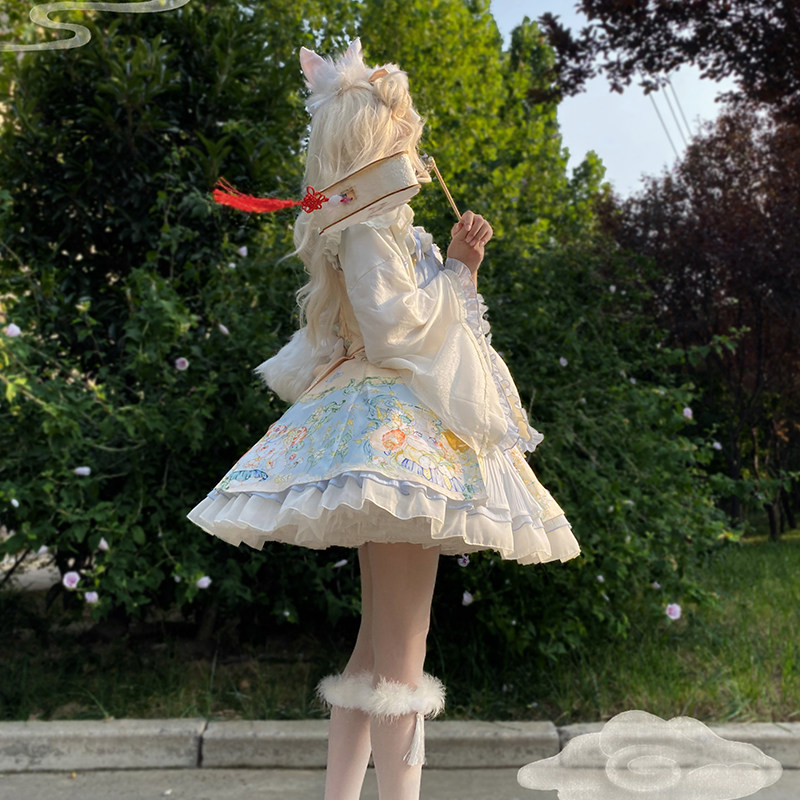 【准现货】月桂祈灵中华风JSK樱洛芙Lolita,甜美复古,穿上就是一条街的焦点!-lolita洛丽塔连衣裙-淘宝好物网