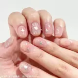 Наклейки для ногтей, накладные ногти, водонепроницаемая серебряная наклейка, украшение для ногтей, принт, 3D