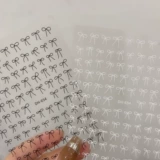 Универсальные накладные ногти для маникюра с бантиком для ногтей, французский стиль