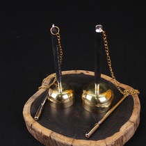 Large and small retractable Buddhist utensils Buddhist instruments Buddhist chanting Buddhist chanting pure copper chimes hand chimes