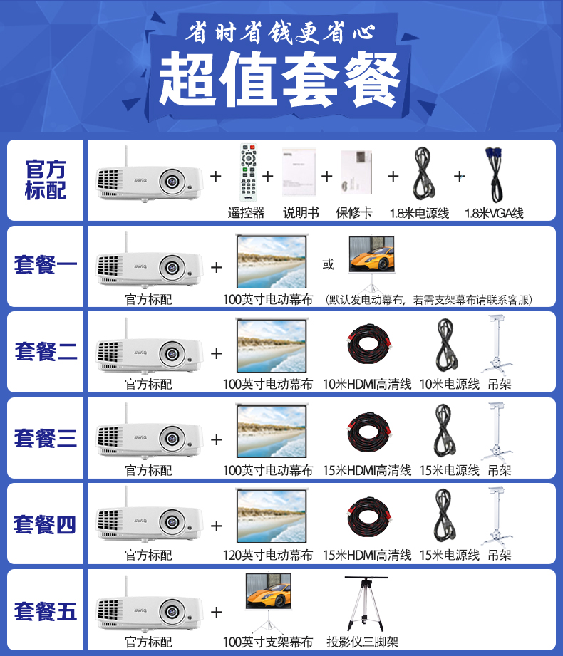 Máy chiếu BENQ BenQ E500 văn phòng kinh doanh thông minh đào tạo tại nhà không dây wifi không có màn hình TV điện thoại di động chiếu - Máy chiếu