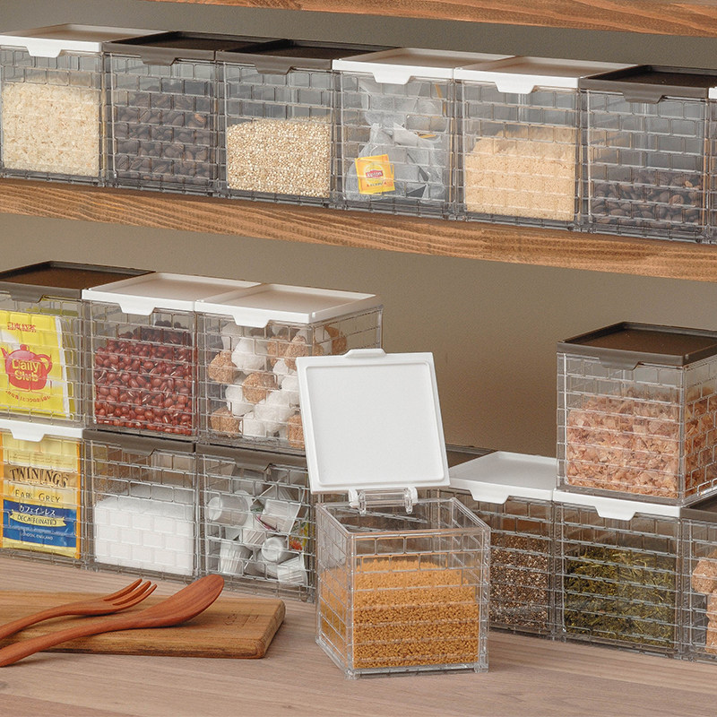 Japan imported inomata seasoning box Coffee bean storage tank storage tank Cotton swab box Sugar tank seasoning tank