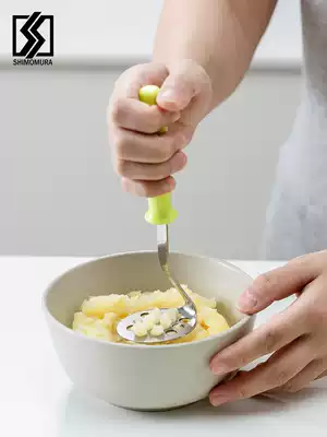 Mashed potato compactor Japan imported Shimomura industrial stainless steel sweet potato fruit compactor baby food auxiliary masher