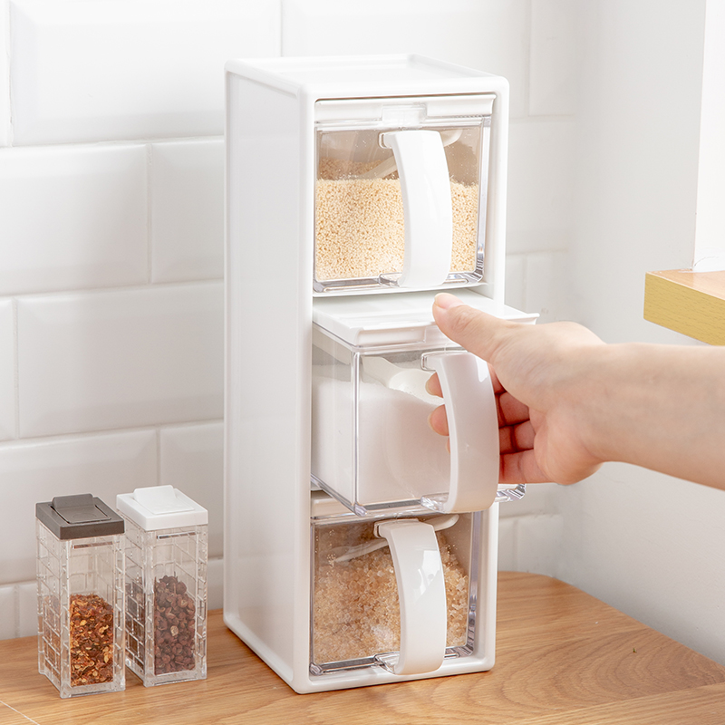 Japanese Asvel Seasoning Case Seasoned Jar Seasoned Box Sauce Box Suit Creative Trig Sauce Box