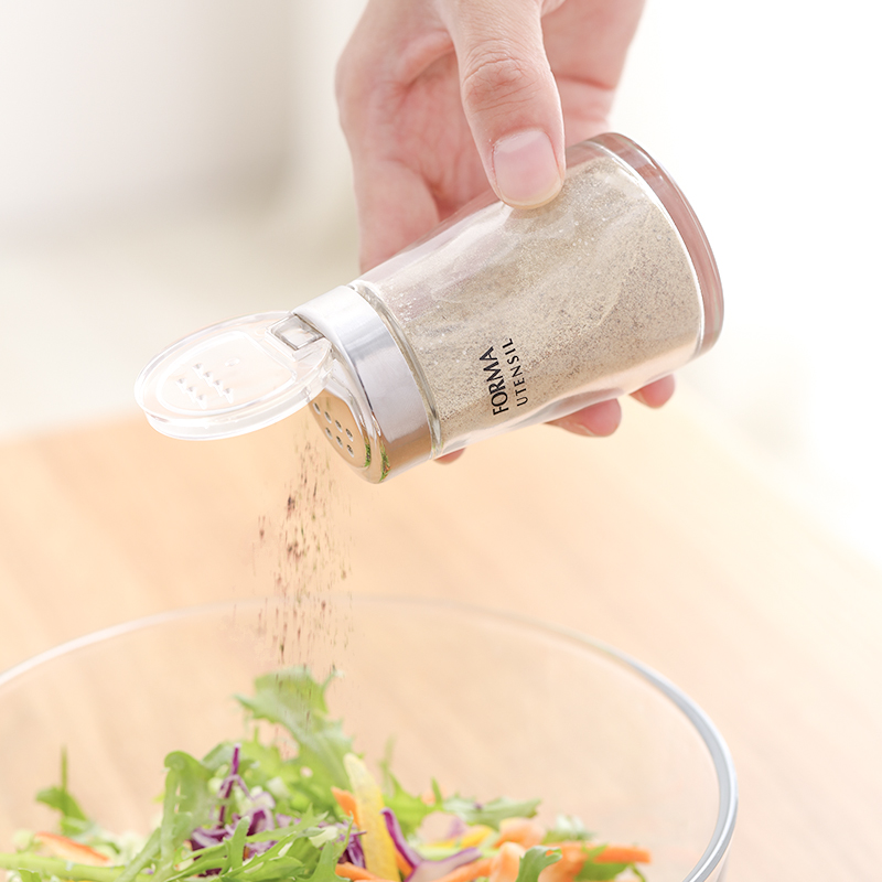 Seasoning jar Japan ASVEL Kitchen Glass Salt Jars Household Seasonings Bottle of Pepper Powder Powder Sauce Bottle