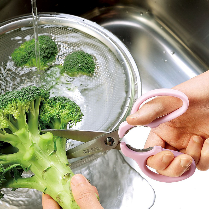 Kitchen Scissors Japan Lower Village Multifunction Stainless Steel Powerful Chicken Bones Fish Bones Cut Open Bottle Stopper Walnut Clip Vegetable Cut