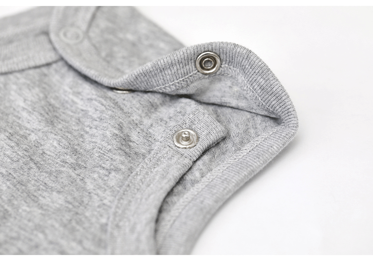 RYSON babyiesies cotton mùa hè siêu mỏng túi màu xám chữ NYC quần áo trẻ sơ sinh romper - Áo liền quần ao so sinh be trai