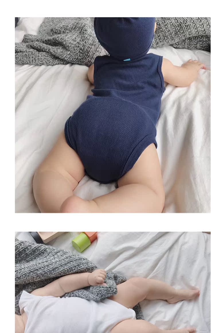 RYSON quần áo trẻ em nam và nữ bé Xiêm cotton mùa hè đáy túi vest rắm sơ sinh romper quần áo - Áo liền quần thoi trang tre em cao cap