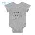 RYSON babyiesies cotton mùa hè siêu mỏng túi màu xám chữ NYC quần áo trẻ sơ sinh romper - Áo liền quần