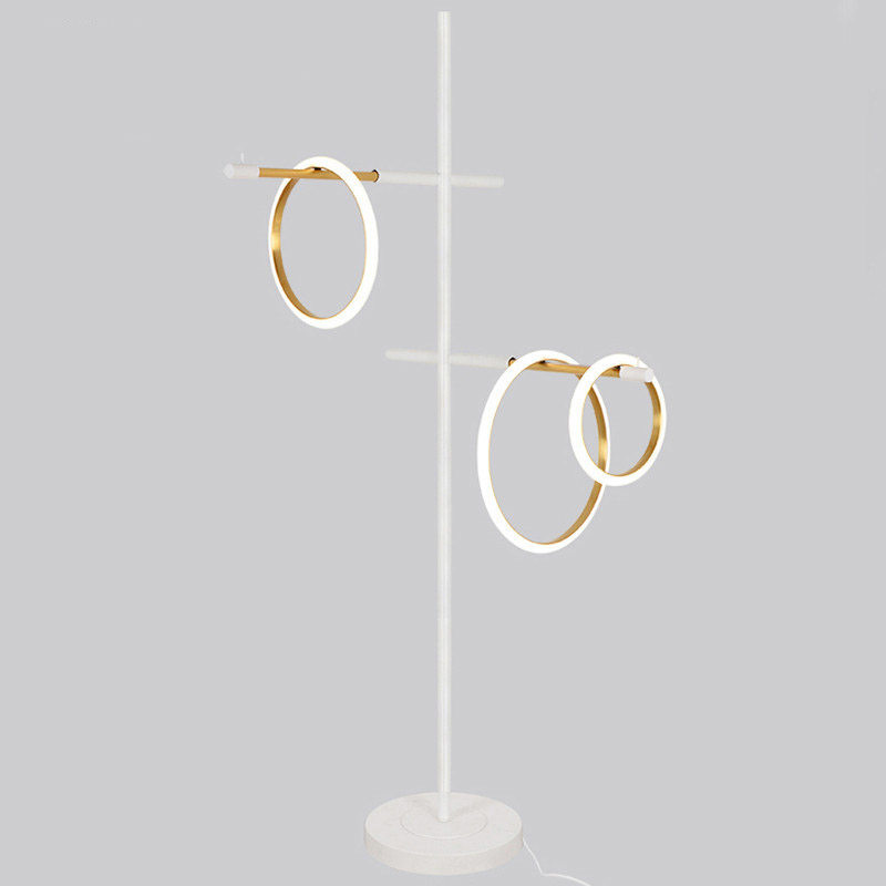 Nordic minimalist postmodern minimalist creative personality magnetic attraction cirque floor lamp living room bedroom strip LED wall lamp