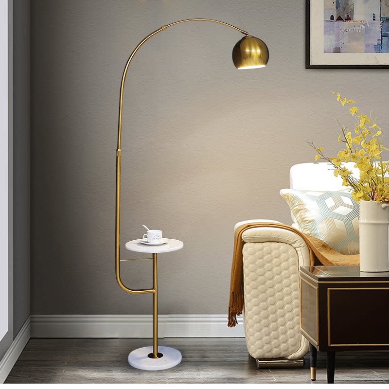 Simple and modern marble living room coffee table fishing Nordic light luxury floor lamp study bedroom bedside sofa lamps