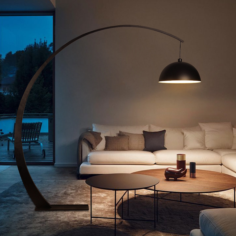 Danish Nordic Personality Postmodern Living Room Floor Lamp Semi-circle Styling Creative Book House Extremely Minimalist Light Lavish LED Luminaire
