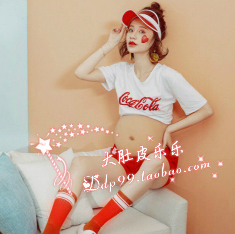 562 hip-hop pregnant woman Photography to write real clothes rental photo gallery to take a picture of a large tummy Mummy photo clothes suit