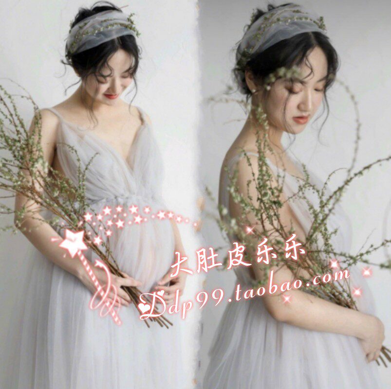 597 Mori Surrogacy Photography Write a True Little Fresh Yarn Skirt Rental Photo of the Japanese Pregnant Woman Big Belly Photos Fairy dress