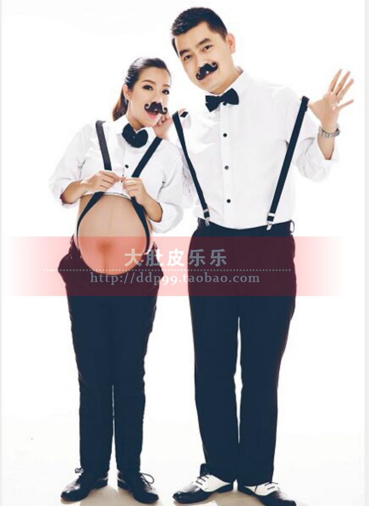 15 cho thuê studio phụ nữ mang thai chủ đề quần áo ảnh cặp đôi chụp ảnh quần áo trang trí ảnh cha mẹ-con đầm bầu tay ngắn