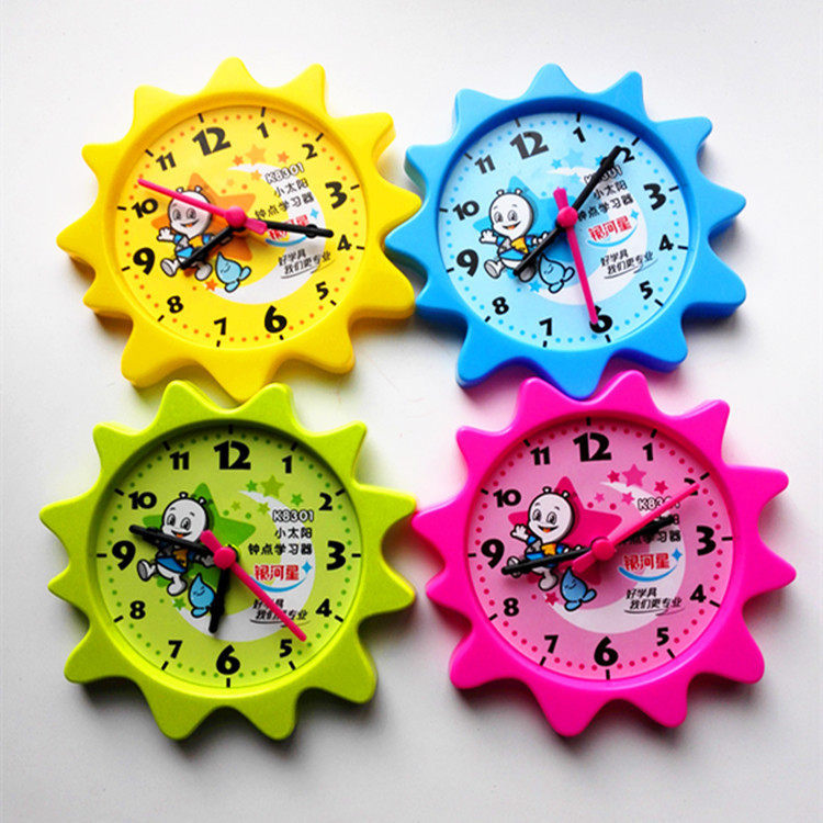 Galaxy Star Small Sun Clock Point Learning Ware Puzzle Watch Aids Children Elementary School Students Recognize Time Clock Model 