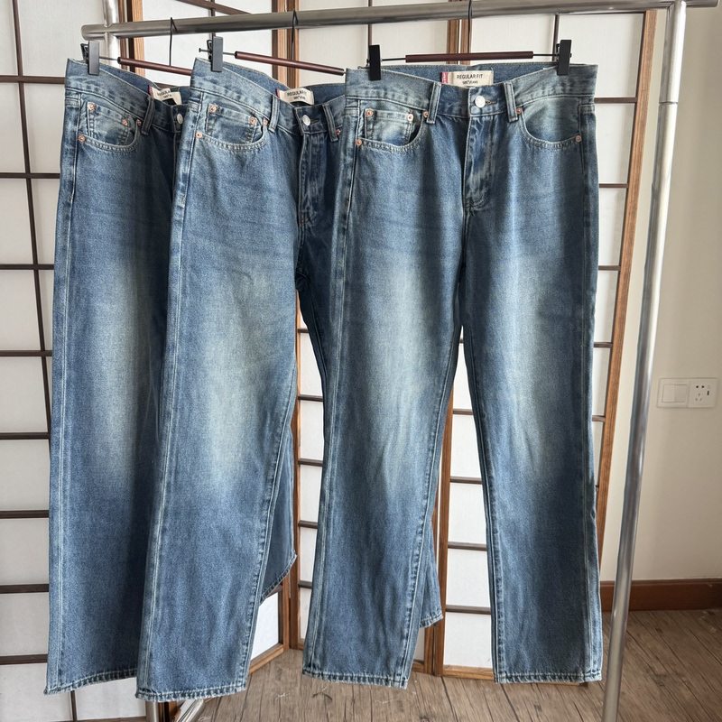 Lm Jin Zhutian's Same Style, Independent Vintage 505 Straight-Leg Blue Denim Jeans, Suitable for Daily Commuting, Versatile Lm Jin Zhutian's Same Style, Independent Vintage 505 Straight-Leg Blue Denim Jeans, Suitable for Daily Commuting, Versatile