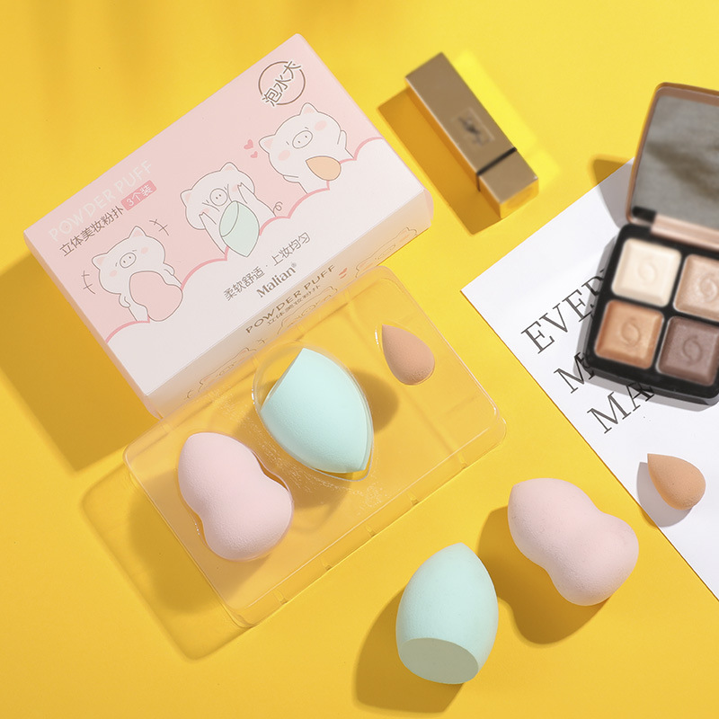 Powder Bashing Kit Box 3 Loaded Beauty Makeup Egg Air Cushion BB Cream Sponge Makeup Cotton Color Makeup Hyacinth Dry And Wet With No Powder