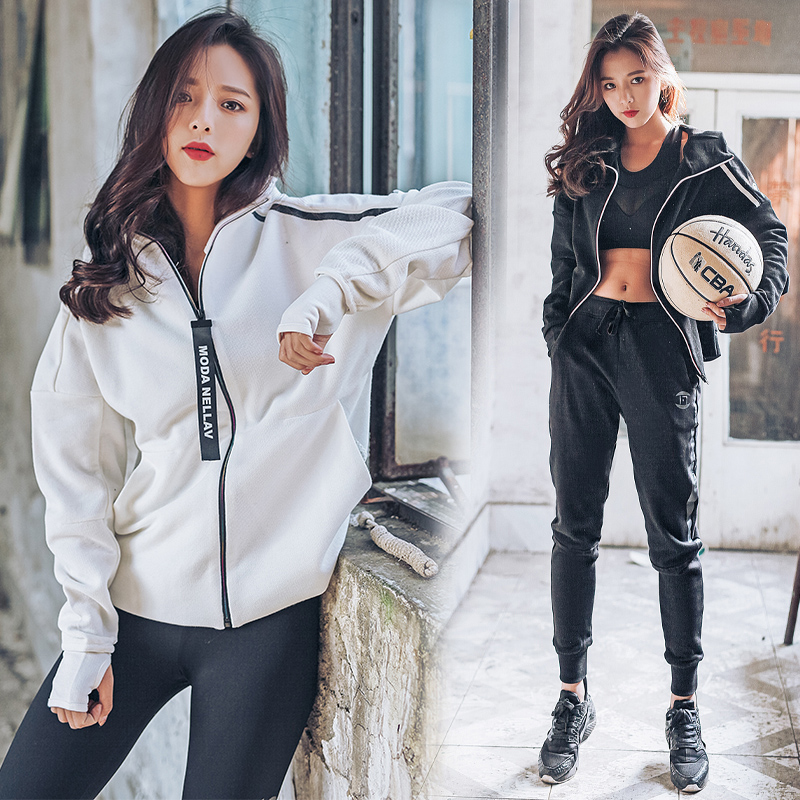 Sports Suit Women Loose Students Han Edition Spring Summer Fashion Casual Long Pants Running Fitness Basketball Suit Two Sets Tide
