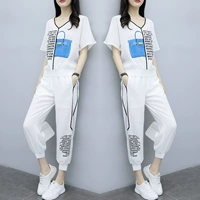 Летний спортивный костюм для отдыха, комплект, сезон 2021, городской стиль, оверсайз, свободный крой, в западном стиле