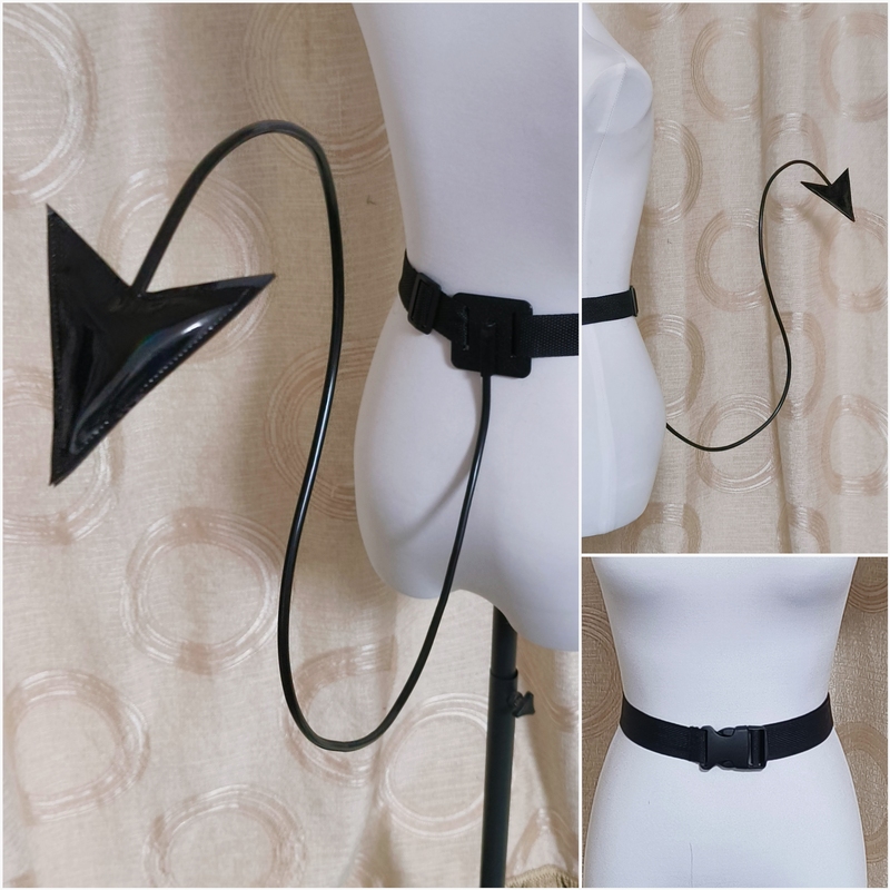 Mirror Leather Little Devil Wings Tail Cosplay Small Size Cute Stage Costume Props