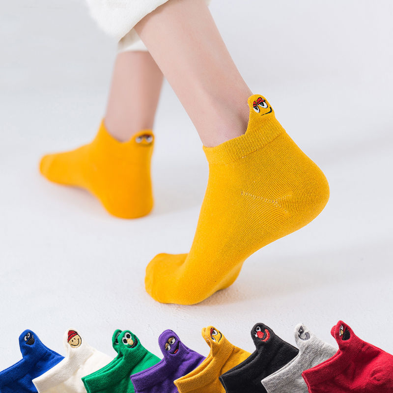 Trendy Women's Socks, Popular Online, Summer ins Trendy and Super Popular, with Decorative Heels, Japanese Style, Cute Low-Rise Short Socks, Pure Cotton Trendy Women's Socks, Popular Online, Summer ins Trendy and Super Popular, with Decorative Heels, Japanese Style, Cute Low-Rise Short Socks, Pure Cotton