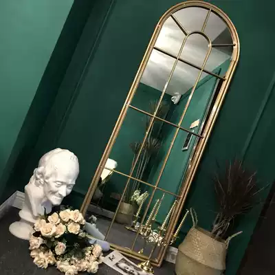 American vintage wall-mounted mirror clothing store floor full-length mirror homestay full-length mirror full-length mirror porch decorative mirror