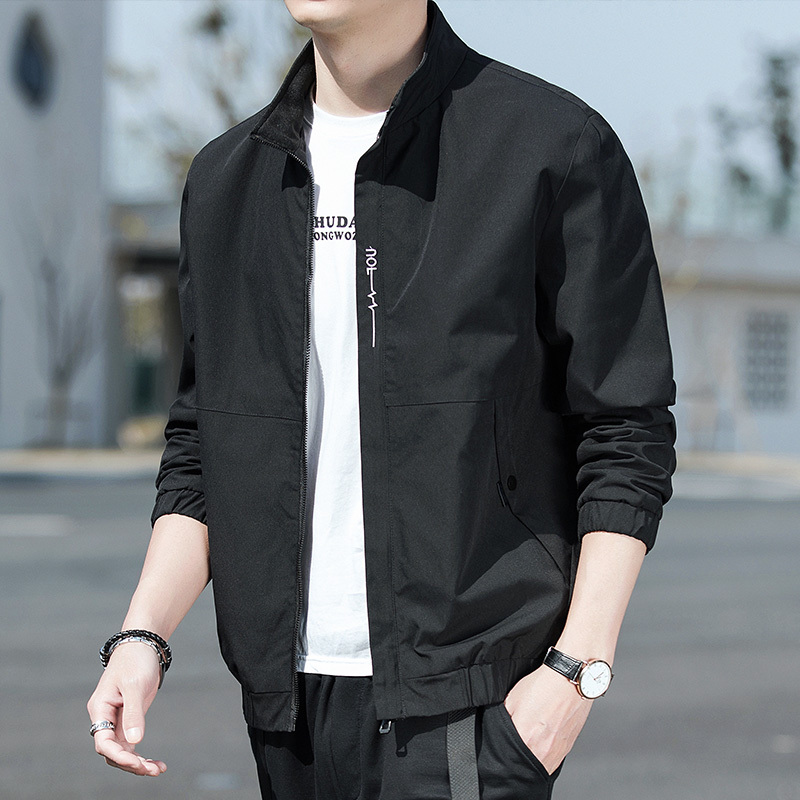 Official Genuine New Men's Jacket for Autumn and Winter, Business Jacket for Young and Middle-Aged Men, Stand Collar, Casual Trendy Men's Clothing, Popular Men's Wear