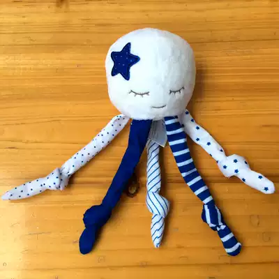 Foreign trade baby products 0-1 years old octopus bell soothing toy Hand-grasping doll